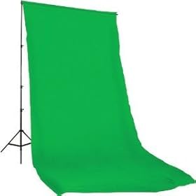 Photoflex Solid Color Series, 10' x 20' Dyed Muslin Background, Solid Chroma Green Color.
