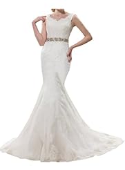 V-neck 2015 Natural   Waistline Mermaid Lace-Up Beaded Satin  Dress