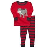 Carters Toddler Boys Long Sleeve Pajamas, Red, Sz 24 Mos