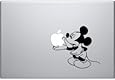 Mickey Holding Apple Macbook Vinyl Sticker Laptop Skin
