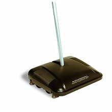 CMC 5327 Huskee Powerrotor Floor and Carpet Sweeper, 10-1/2" Length x 12-1/2" Width x 46" Height, Black (Case of 5)