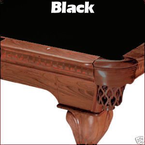 8' Black Mali 865 Teflon Pool Table Cloth Felt