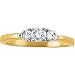 14K Yellow Gold Three 3 Stone Diamond Anniversary Ring (1.00 ctw, SI-I1, GHI)