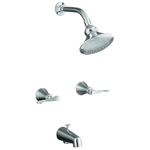 KOHLER K-16213-4-CP Revival Bath and Shower Faucet, Poli