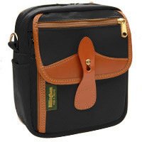 Billingham Stowaway Series Pola, Waist Style All Purpose Pouch, Black with Tan Trim