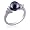 Bling Jewelry Sterling Silver CZ Gray Cultured Pearl Dress Ring-6