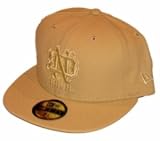 Notre Dame Fighting Irish Mens Hat Cap New Era 5950 Tan (8)