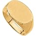 Jewelry : 14K White Gold Men's Signet Ring With Brush Finished Top