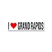 I Love Heart Grand Rapids - Michigan - Window Bumper Stickers