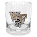 Pour your favorite beverage into our 11 oz. double rocks glass featuring a colorful metal logo applique. Applique is approx 1 1/2IN high, rocks glass is approx 3 1/2IN tall.