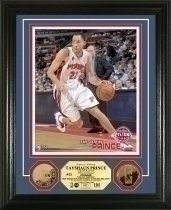 Tayshaun Prince Detroit Pistons 24KT Gold Coin Photo Mint