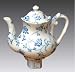 Victorian Blue Flowers Teapot Porcelain Night Light