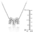 White Gold Rhodium Plated Faith/Love/Hope Necklace