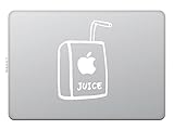 MacBook Air / Pro マックブック ステッカー シール アップルジュース Apple Juice Box ホワイト M427