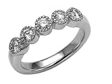 0.50 cts Round Diamonds Band - Platinum, 14kt & 18kt White or Yellow Gold