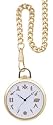 Avalon Ultra Thin Goldtone Masonic Full Working Tools Pocket Watch with 12" Chain # 7094