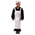 Girls Long Victorian Maid Fancy Dress Costume age 7-9'