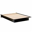 South Shore Furniture, Basic Collection, Queen Platform Bed with Moulding 60", Black