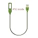 DDup 2pcs Fitbit Flex USB Charging Cable,Fitbit Flex Replacement Chargers,Longer Length(14.20-Inch), Reset Button, PTC Protect FitBit,LED light Blink While Charging,Colors Stand out (Pink+Green)