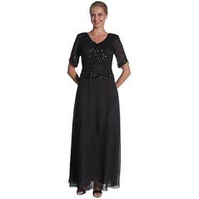 #1028 - BEST SELLER - Formal Evening Gown. Mother of the Bride/Groom Short Sleeve V Neck with beads all over