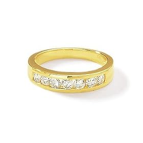 18kt. Gold Ring Channel Set Diamonds (Size 5)