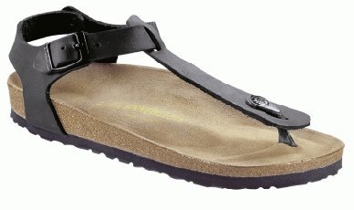 Birkenstock thongs Kairo from Nubuck in Jet Black with a regular insole