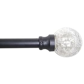 Window Curtain Rod Drapery Rod 28 Inch-48 Inch Crackle Clear