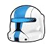 White Commando Niner Helmet - LEGO Compatible Minifigure Piece