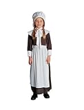Colonial Girl Child Historical Thanksgiving Holiday Kids Pilgrim Puritan Costume