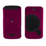 Premium Rose Pink Rubberized Snap-On Cover Hard Case Cell Phone Protector + Optional Detachable Belt Clip for Sony Ericsson Equinox TM717