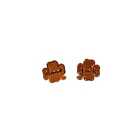 Four Leaf Clover Gold Lucky Earrings