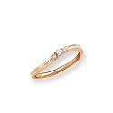 10k Rose Gold Ladies' 3 Stone Diamond Ring