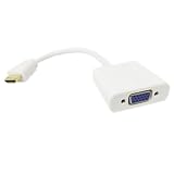 PC モニタ対応 HDMI to VGA変換アダプタ〔白〕〔バスパワー（AC電源不要）〕[Vodaview製品]
