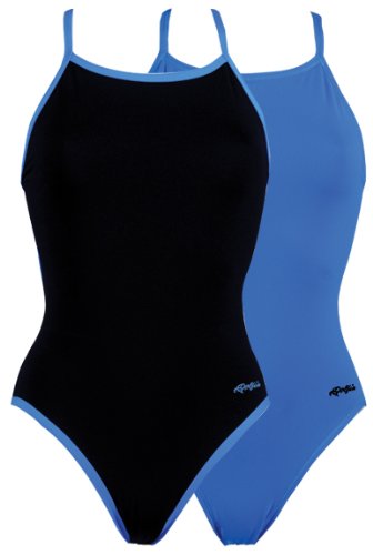 Dolfin All Poly Reversible Solid Swimsuit Outside: BLACK, Inside: BLUE 24