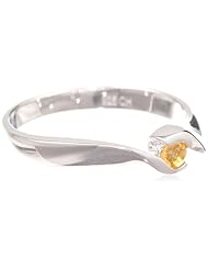 Sterling Silver Gemstone Single Stone Ring (0.05 cttw)