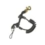 36 Quick Release Coil Lanyard with Brass Clip and SS Split R