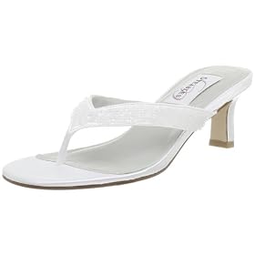 white 2 inch bridal shoes Dyeables Womens Eden Dyeable Sandal