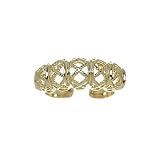 18kt Gold over Sterling Silver Filigree Domed Toe Ring