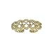 18kt Gold over Sterling Silver Filigree Domed Toe Ring