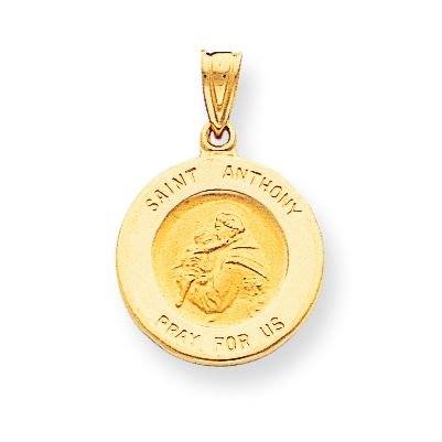 14k Saint Anthony Medal Pendant