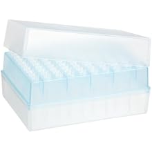 Wheaton 851172 Short Non-Sterile Pipette Microtip, 10 microliter Volume, Natural (Case of 10 Racks, 100 Tips Per Rack)