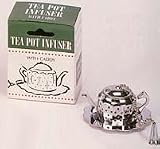 Teapot Tea Infuser w/ Caddy, Chrome