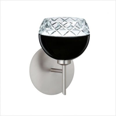 Palla One Light Wall Sconce Finish / Glass Shade: Polished Nickel / Habanero