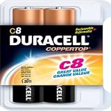 Duracell Batteries In Reclosable Storage Pack, Size C (8 Batteries)