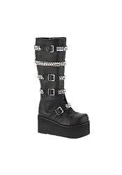 Men'S 3 1/4 Inch Platform Knee Boot With Pyramid Studded Straps