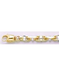 Gold Bracelet 8.5" Small Yellow And White Gucci Link