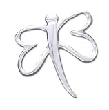 Solid Sterling Silver Butterfly Brooch Pin