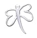 Solid Sterling Silver Butterfly Brooch Pin