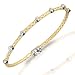 18 Kt Yellow Gold Handwoven Mesh Bezel-Diamond Bangle