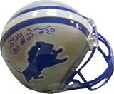 Billy Sims Autographed/Hand Signed Detroit Lions Replica Mini Helmet 80 ROY